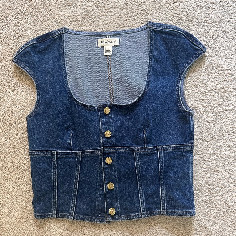Madewell Classic Blue Denim Vest